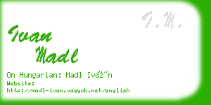 ivan madl business card